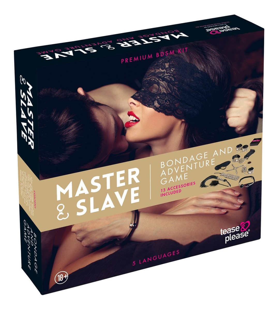 Master & slave bondage game wielojęzyczna gra erotyczna z 13 akcesoriami
