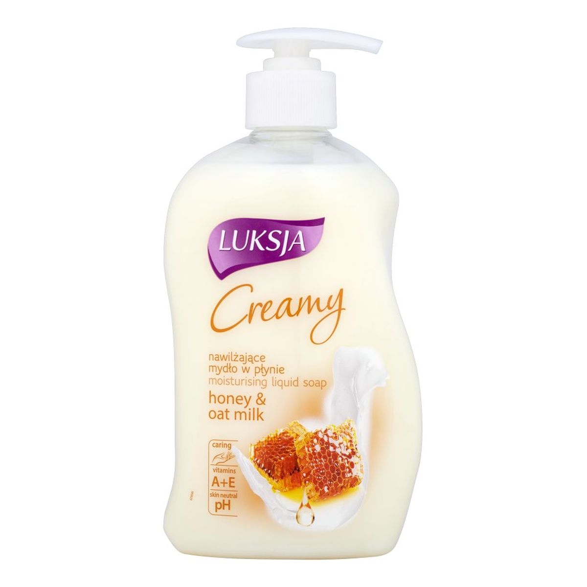 Luksja Creamy Honey & Oat Milk Nawilżające mydło w płynie 450ml