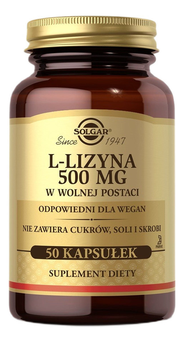 L-lizyna 500mg suplement diety 50 kapsułek