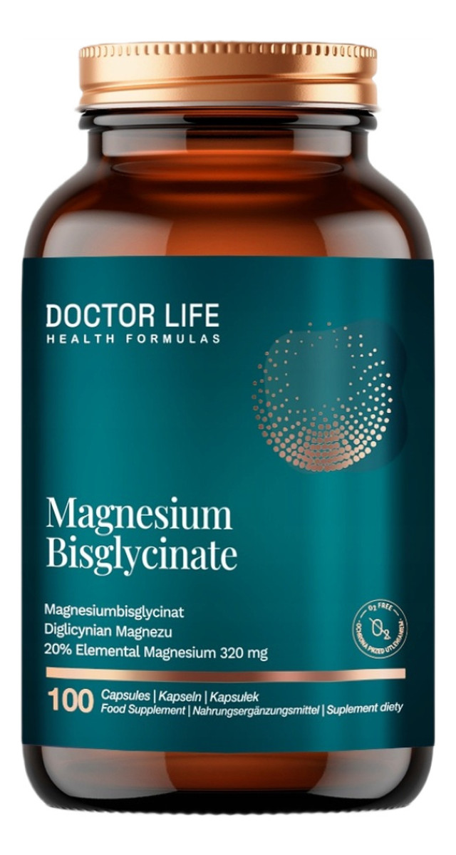 Magnesium Bisglycinate suplement diety 100 Kapsułek