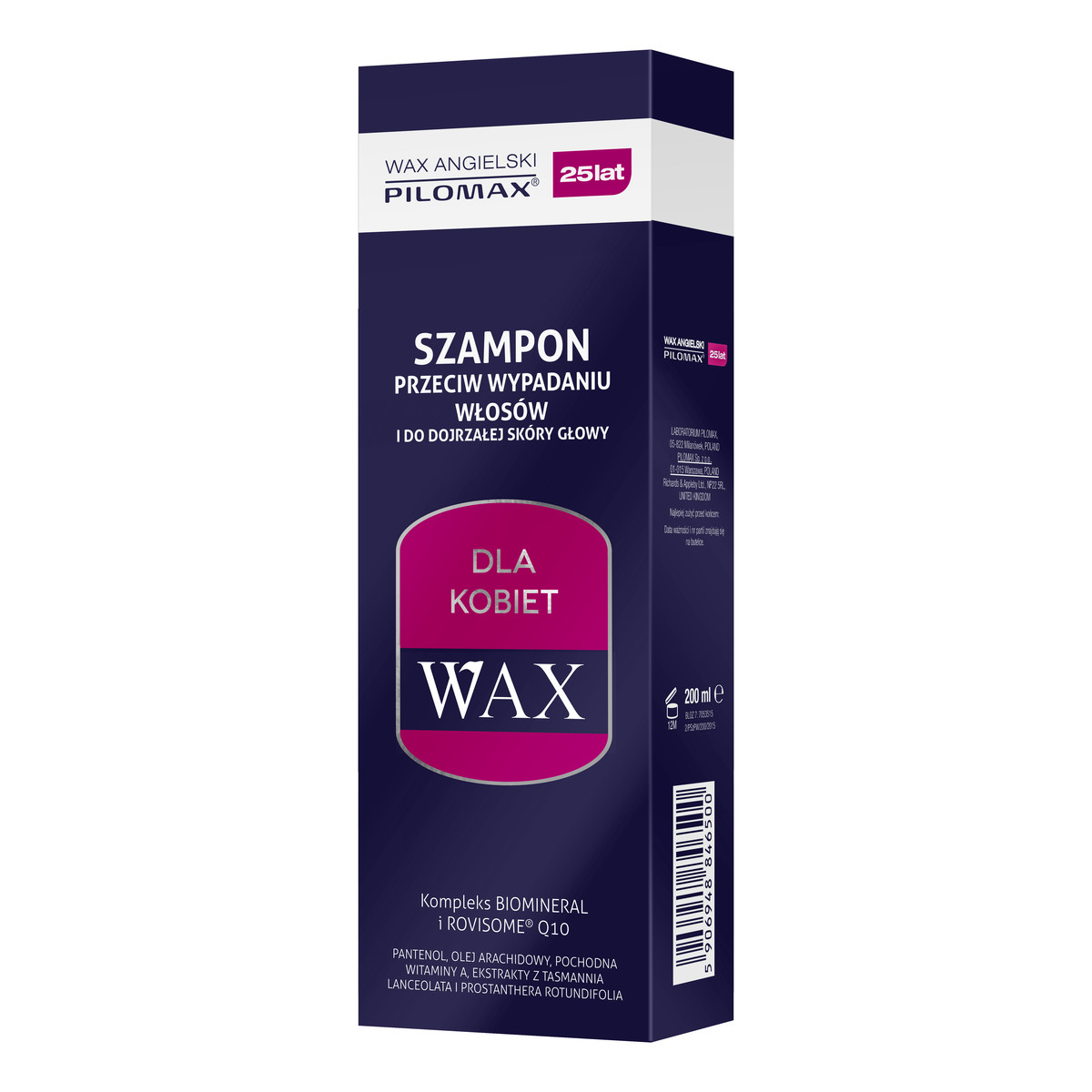 Pilomax Wax Kobietom 40+ Szampon Przeciw Wypadaniu Włosów Do Dojrzałej Skóry Głowy Dla Kobiet 200ml