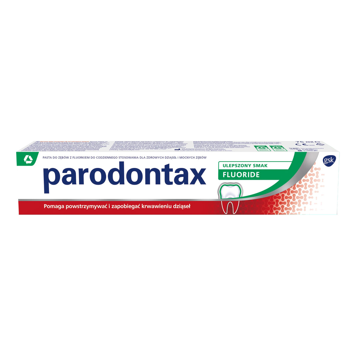 Parodontax Fluoride Pasta do zębów na krwawienie dziąseł 75ml