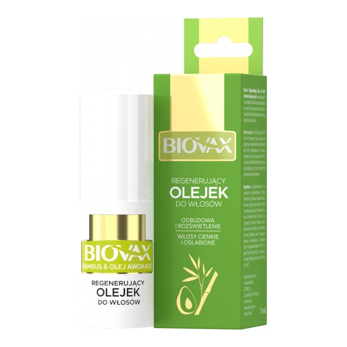 Lbiotica / Biovax Biovax Regenerujący Olejek do włosów cienkich i osłabionych 15ml