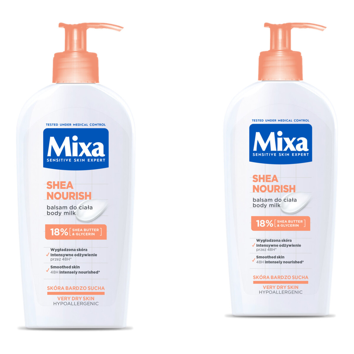 Mixa Intensywna Pielęgnacja Suchej Skóry Intensywne Odżywienie Bogate Mleczko Do Ciała 2x400ml