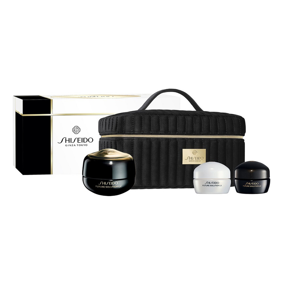 Shiseido Beauty Longevity Ritual For Eyes Zestaw krem do okolic oczu i ust 17ml + krem na dzień 15ml + krem do twarzy 15ml + kosmetyczka