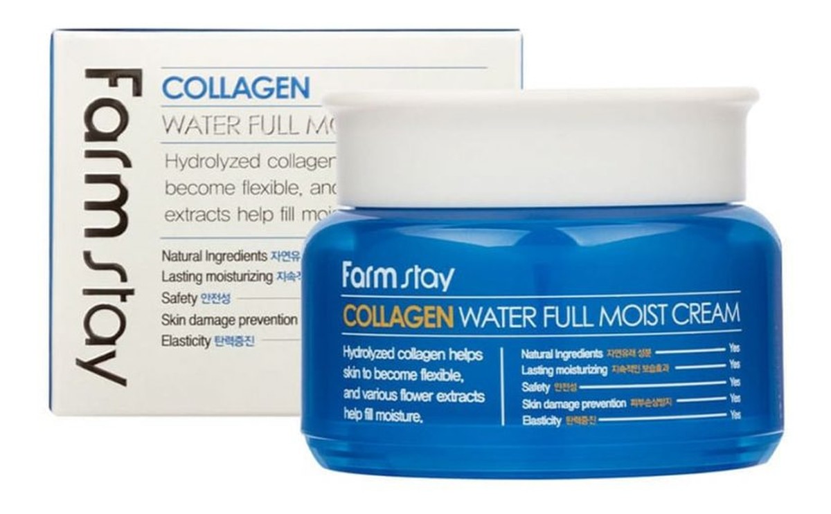 Farm Stay Collagen Water Full Moist Cream Kolagenowy nawilżający krem do twarzy