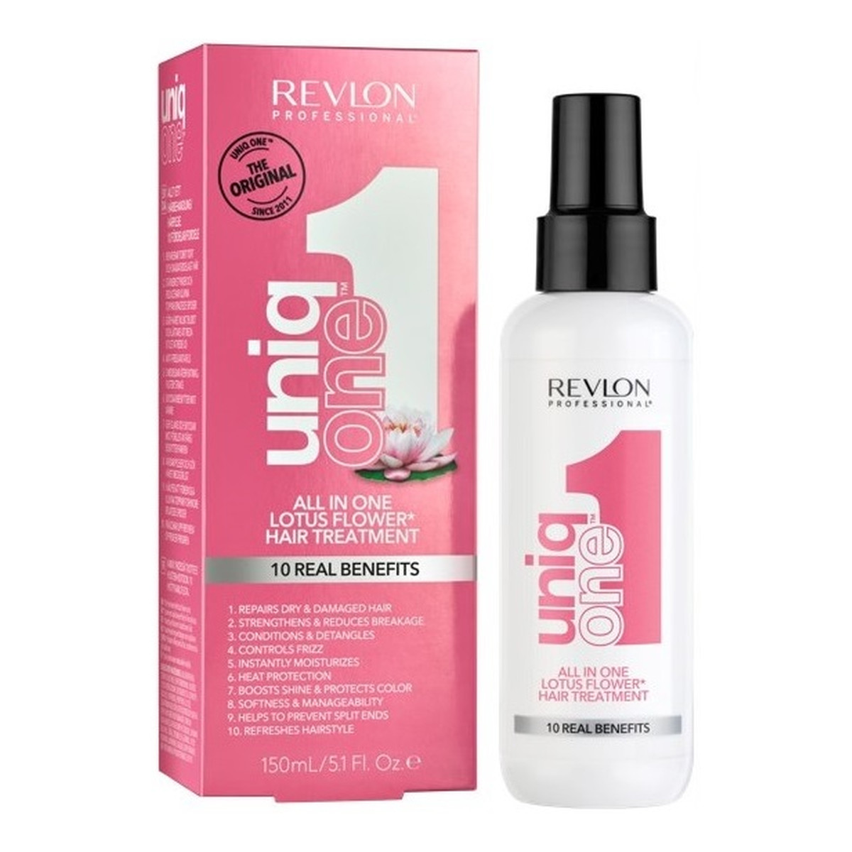 Revlon Uniq One All In One Lotus Flower Hair Treatment 10 Real Benefits maska do włosów w sprayu 150ml