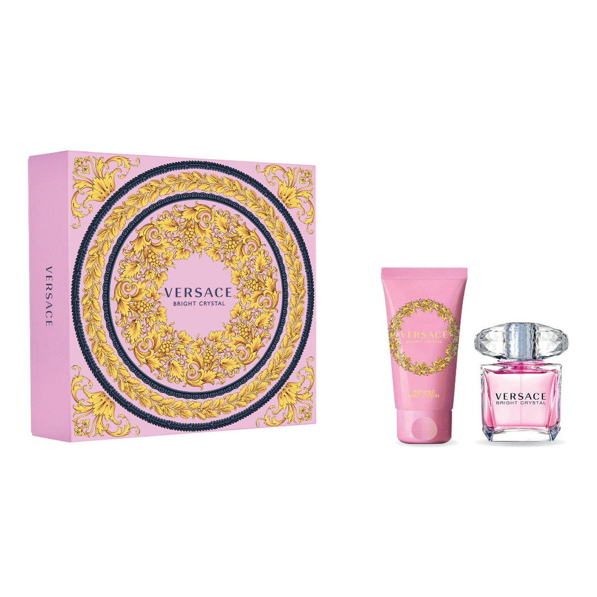 Versace Bright Crystal Zestaw woda toaletowa spray 30ml + balsam do ciała 50ml
