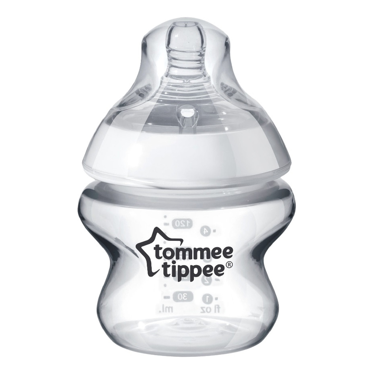 Tommee Tippee Closer to nature butelka do karmienia ze smoczkiem silikonowym przepływ wolny 0-2m 150ml