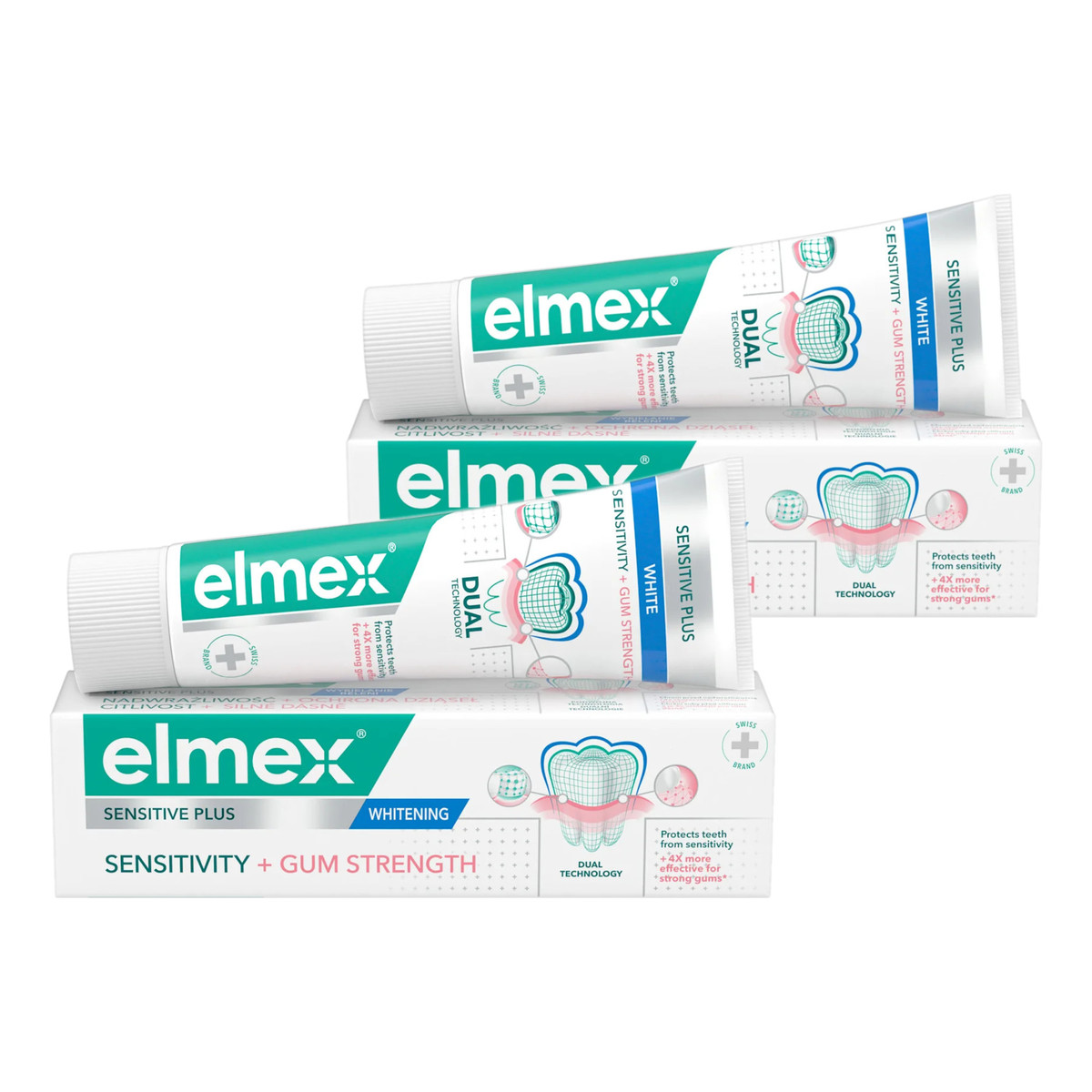 elmex Repair & Prevent Whitening pasta do zębów wybielająca 2x75ml