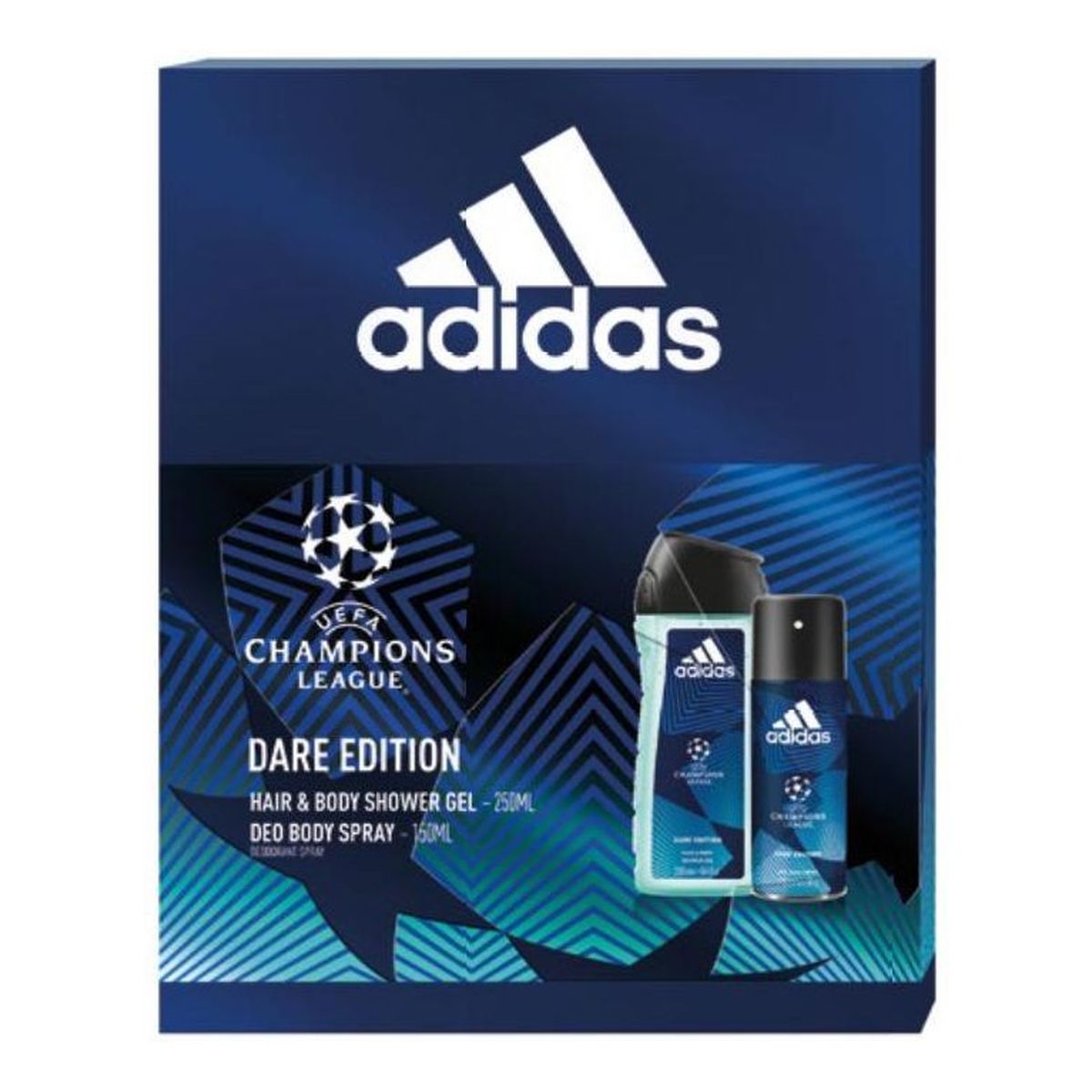 Adidas UEFA Dare Edition Zestaw prezentowy Deo spray + żel pod prysznic