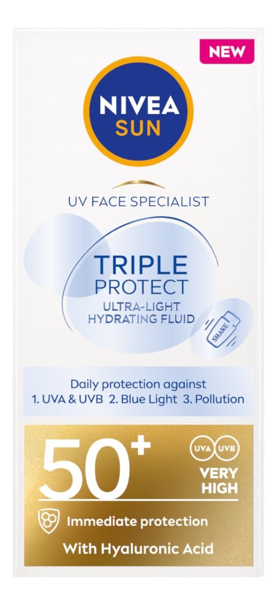 Sun triple protect fluid do twarzy spf50+