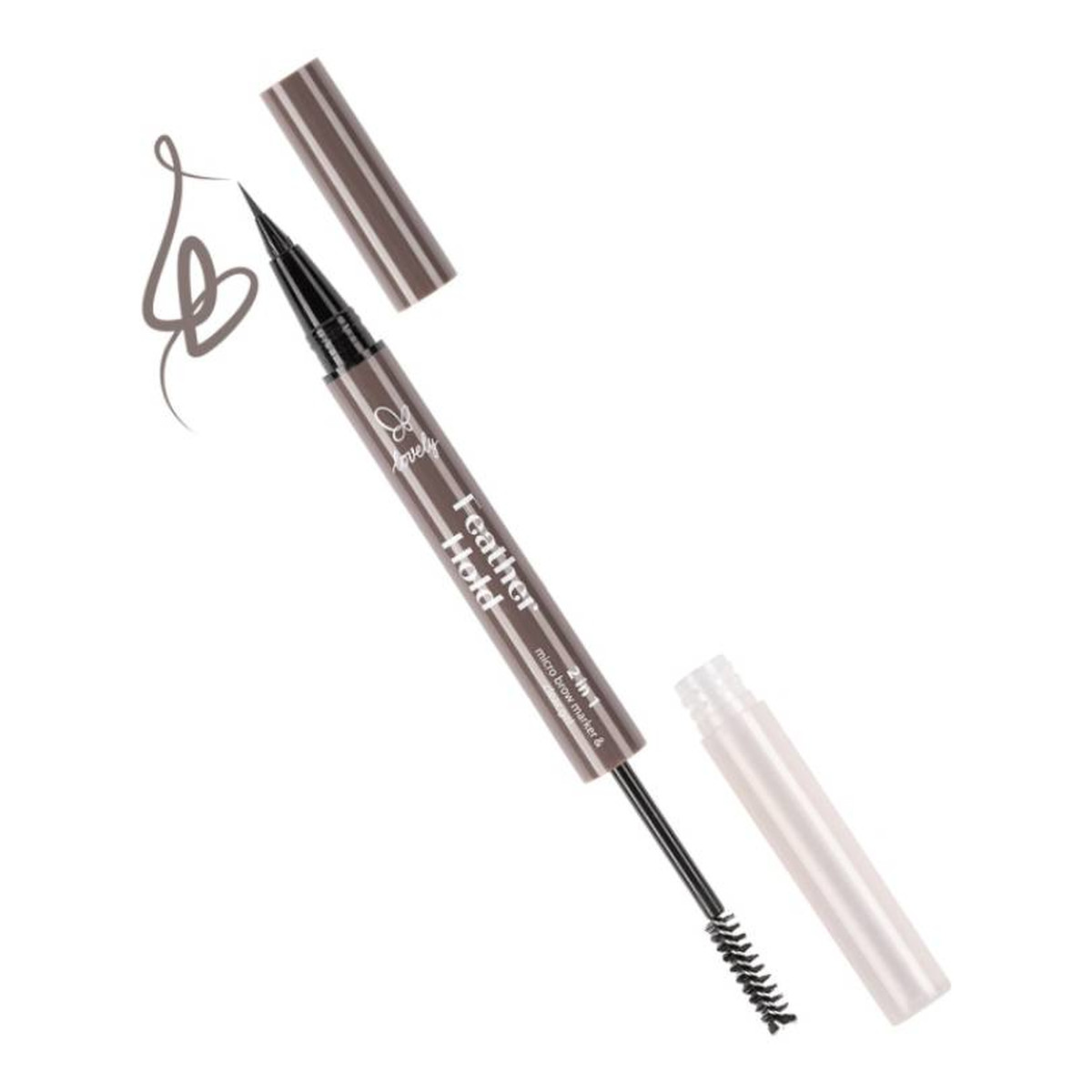 Lovely Feather Hold 2 in 1 Brow Marker & Clear Gel marker i żel do brwi