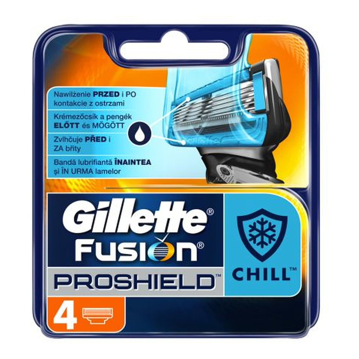 Gillette Fusion Proshield Chill zapasowe ostrza 4 szt.
