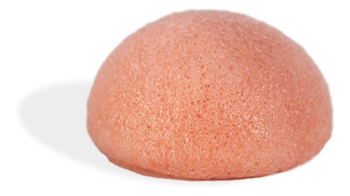 Konjac Sponge naturalna gąbka do mycia twarzy z różową glinką