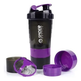 Shaker Sportowy Do Odżywki Białkowej Z Sitkiem 500ml Fioletowy BD55FIO