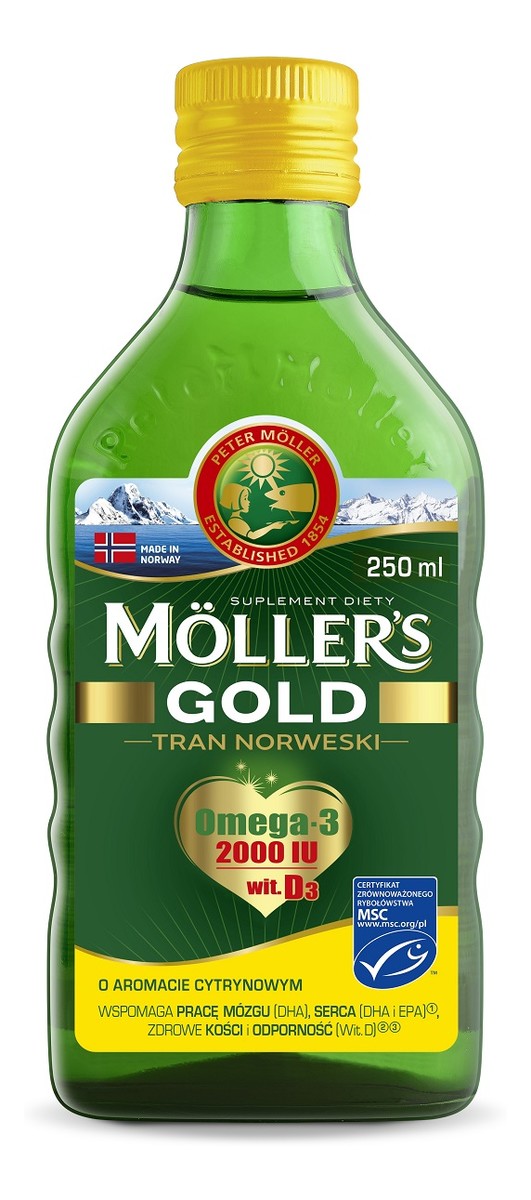Gold tran norweski suplement diety cytrynowy