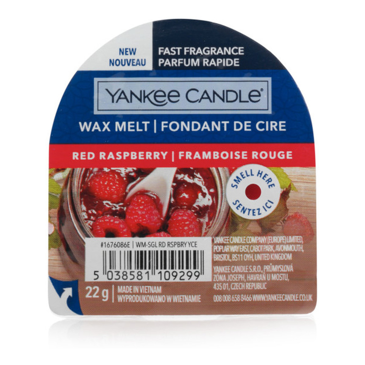 Yankee Candle Wax melt wosk zapachowy red raspberry 22g