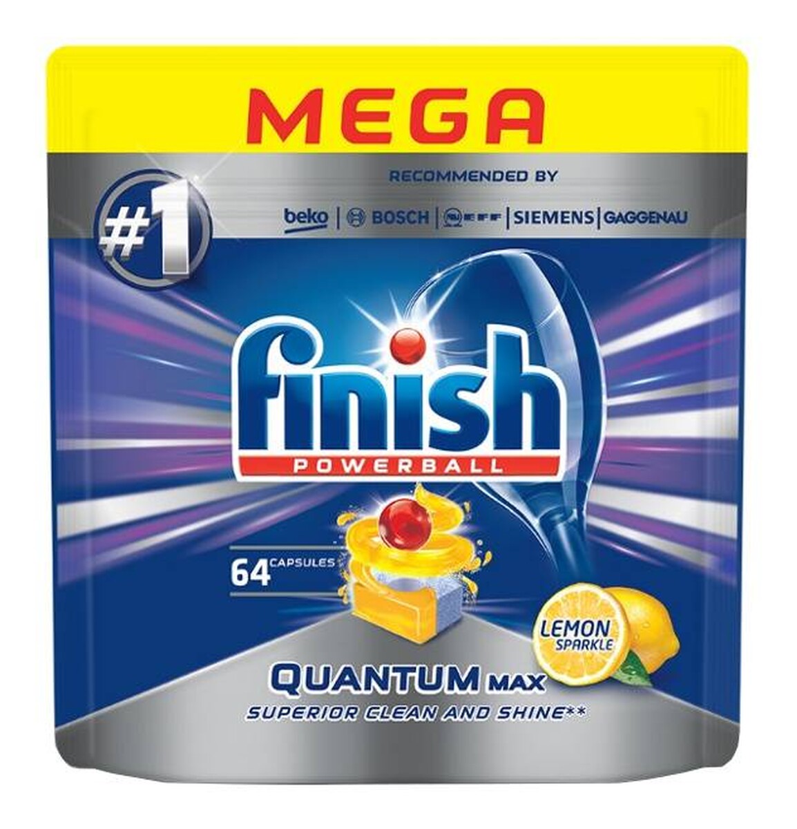 tabletki do mycia naczyń w zmywarkach Lemon Sparkle 64szt