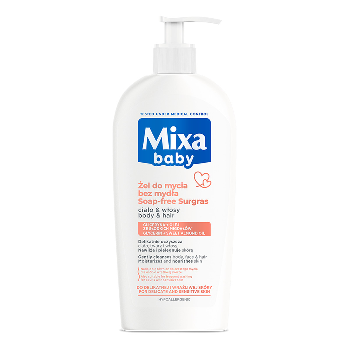 Mixa Baby Łagodny Szampon i Płyn Do Kąpieli 2w1 400ml