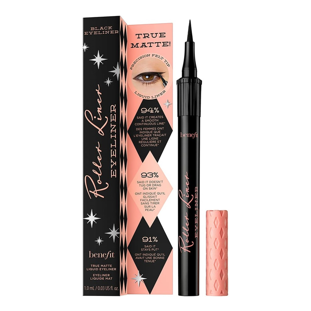 Benefit Roller Liner Matte Liquid Eyeliner matowy eyeliner w pisaku 3g