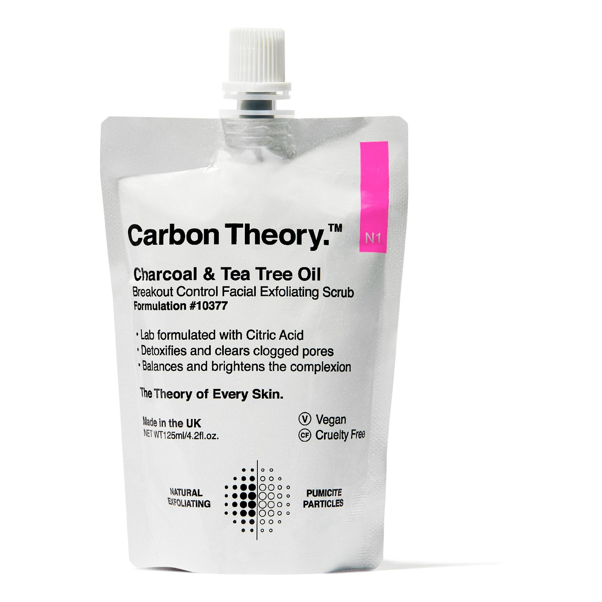 Carbon Theory Charcoal & Tea Tree Oil Złuszczający Peeling do twarzy Facial Exfoliating Scrub