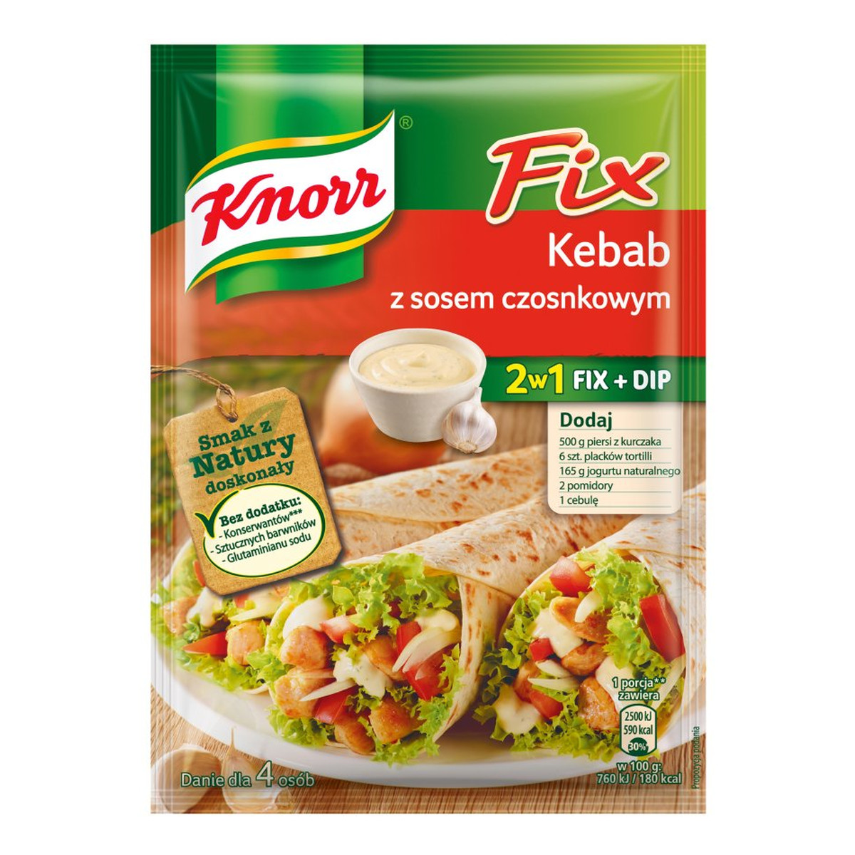 Knorr Fix 2w1 Kebab z sosem czosnkowym 40g