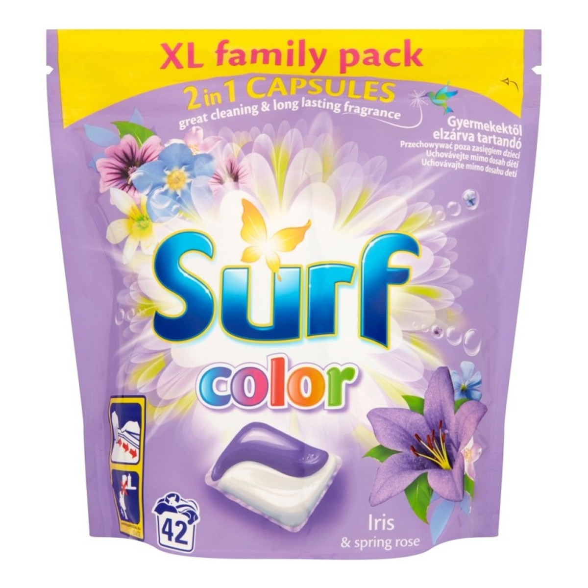 Surf Color Iris & Spring Rose 2in1 Kapsułki do prania 42szt