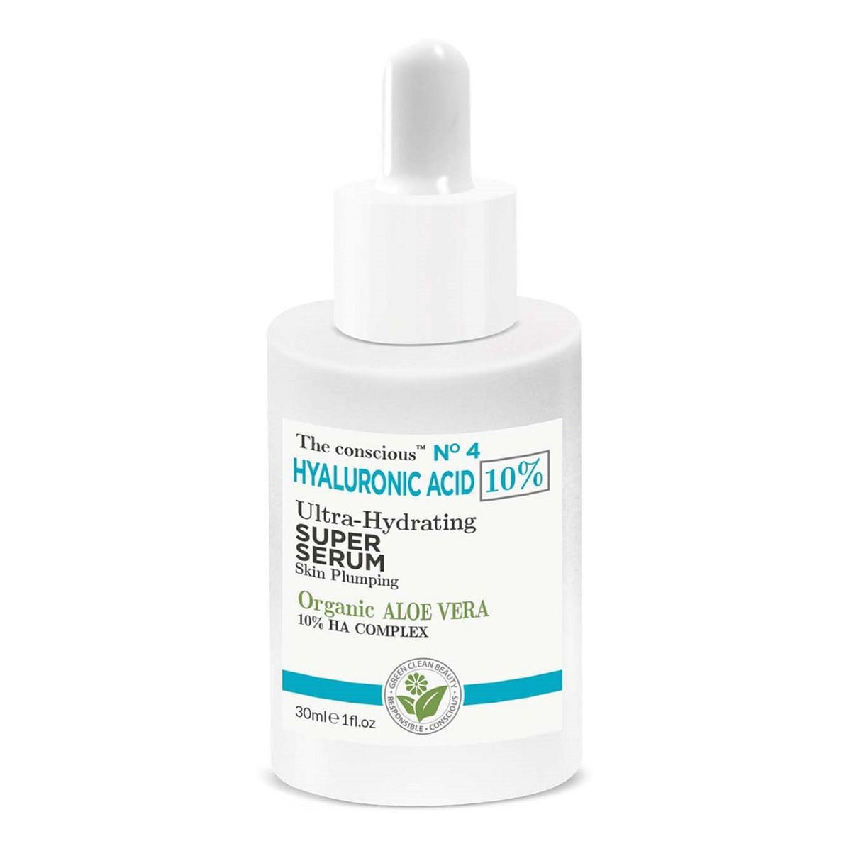 The Conscious Hyaluronic acid ultra nawilżające serum do twarzy z organicznym aloesem 30ml