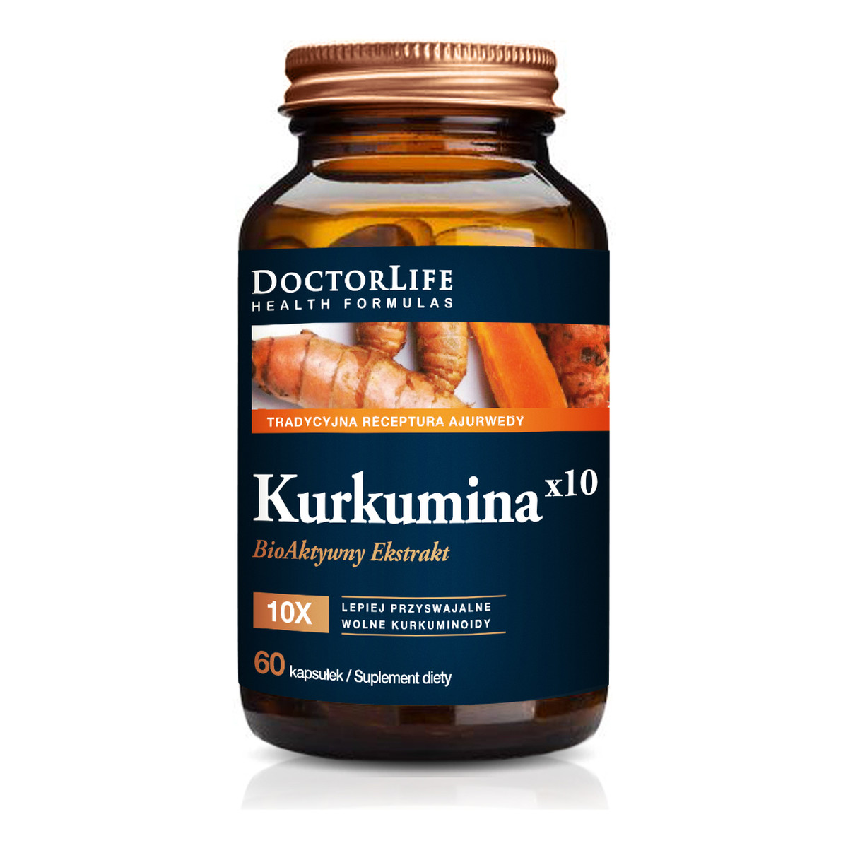 Doctor Life Kurkumina x10 bioaktywny ekstrakt 500mg suplement diety 60 kapsułek