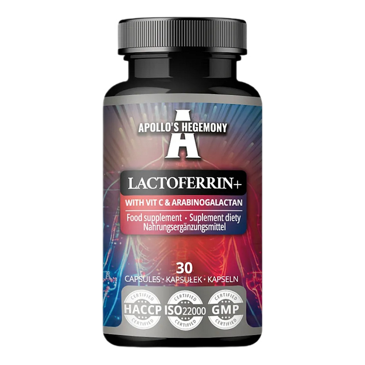Apollo's Hegemony Lactoferrin+ suplement diety 30 Kapsułek