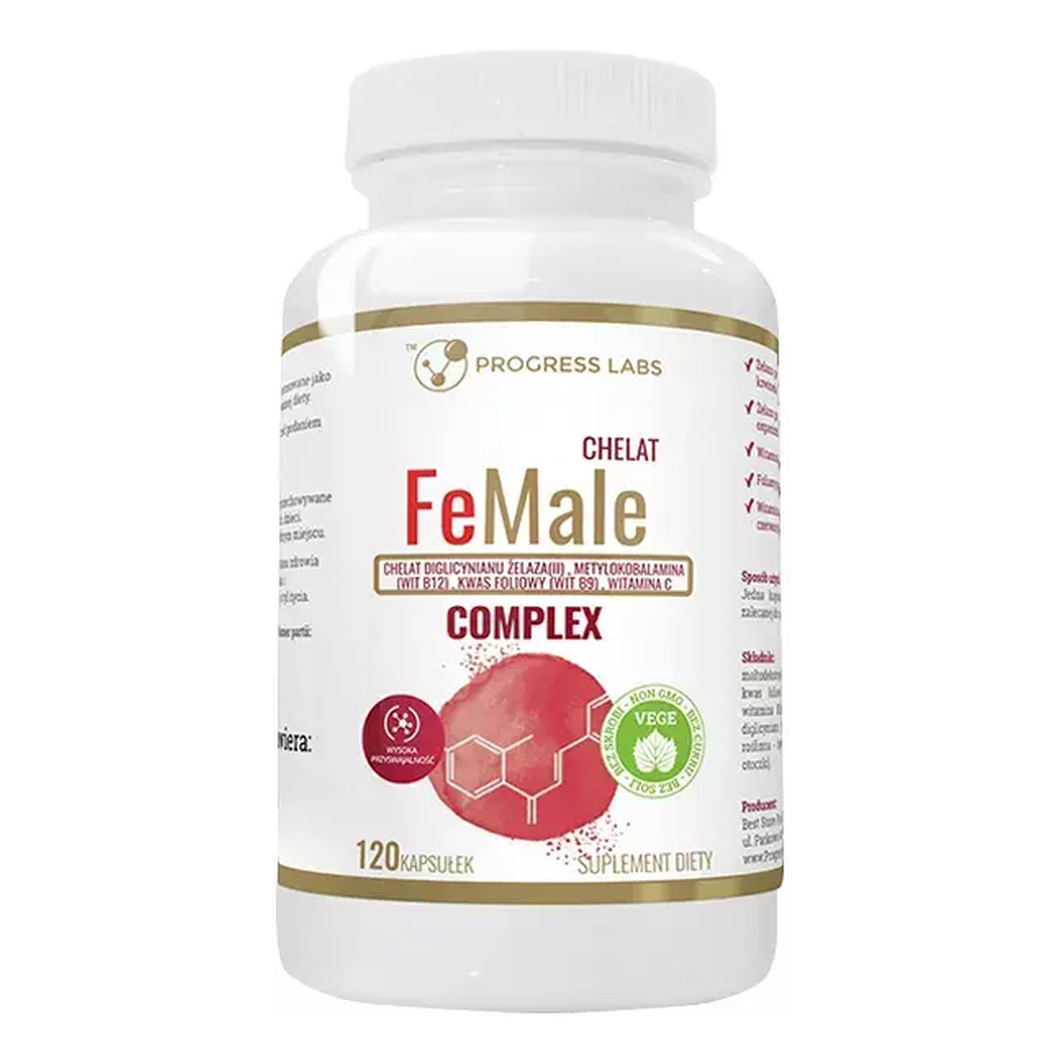 Progress Labs Chelat FeMale Complex suplement diety 120 kapsułek