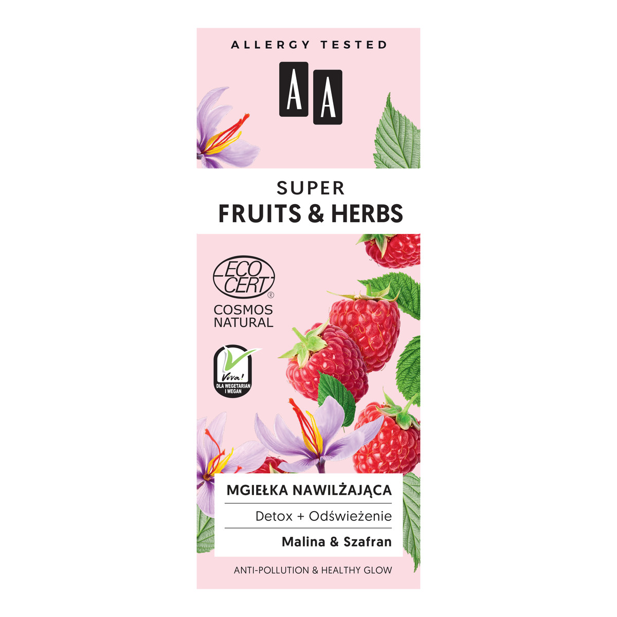 AA SUPER FRUITS&HERBS mgiełka nawilżająca detox+odświeżenie