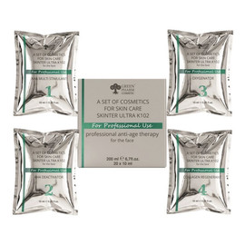 Skinter Ultra żel multistymulujący z kwasami AHA 5x10ml + żel-dezaktywator z kwasami AHA 5x10ml + żel-oksygenator 5x10ml + kolagenowy żel regenerator 5x10ml