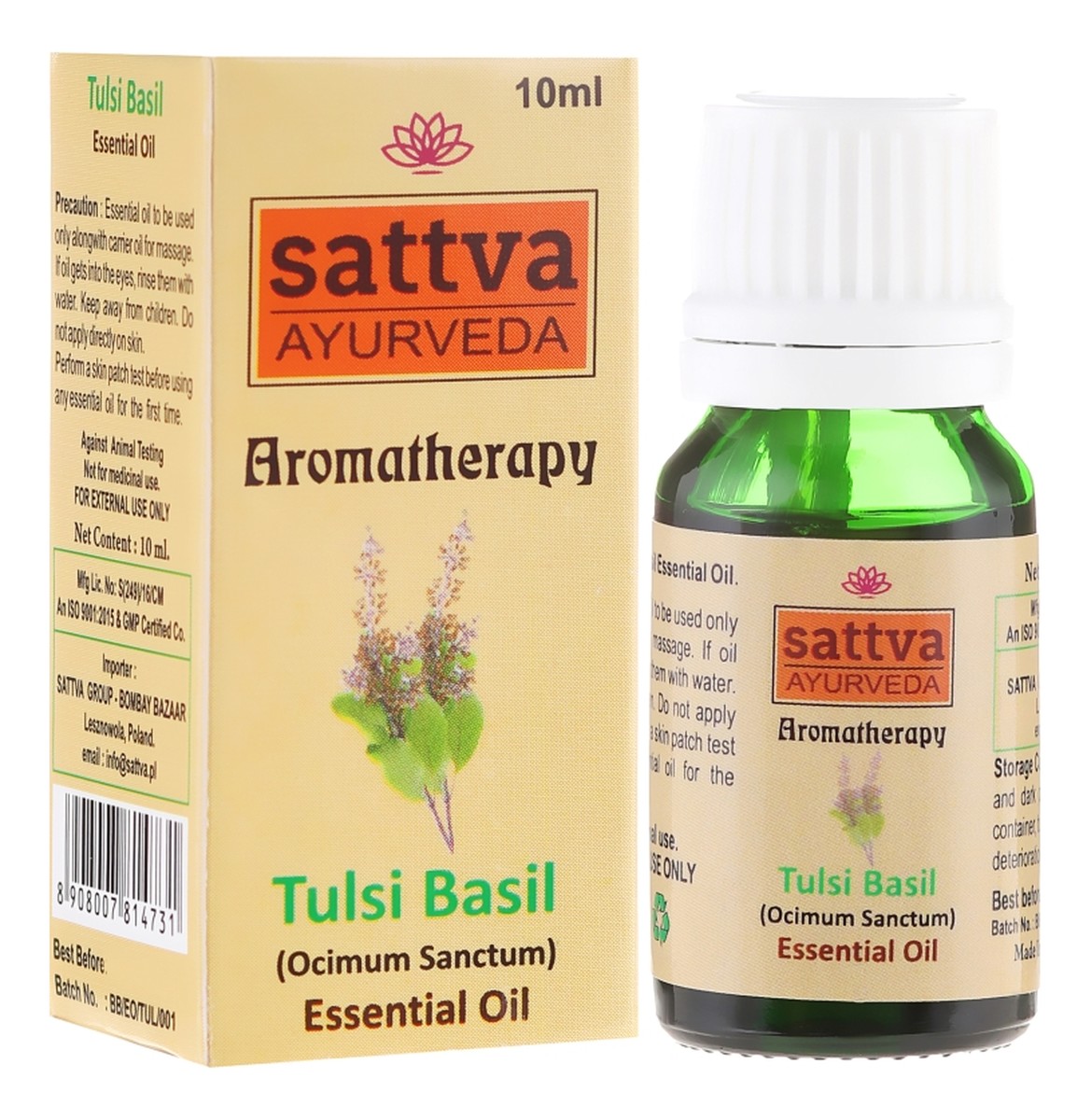 Aromatherapy Naturalny olejek eteryczny z liści tulsi