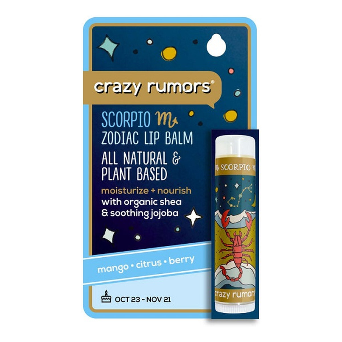Crazy Rumors Zodiac Lip Balm Naturalny balsam do ust - Skorpion