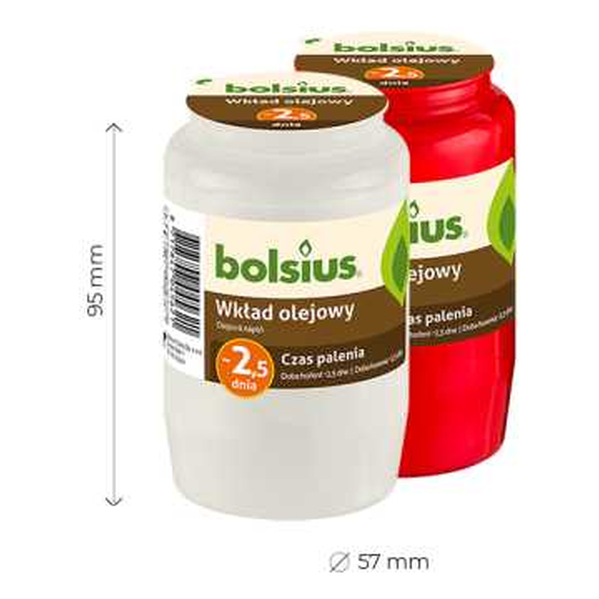 Bolsius Wkłady Olejowe Memento nr 3 / 2,5 Dnia Biały 20szt