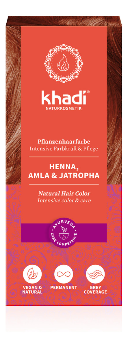 Naturalna Ziołowa Henna do Włosów z Amlą i Jatrophą Red