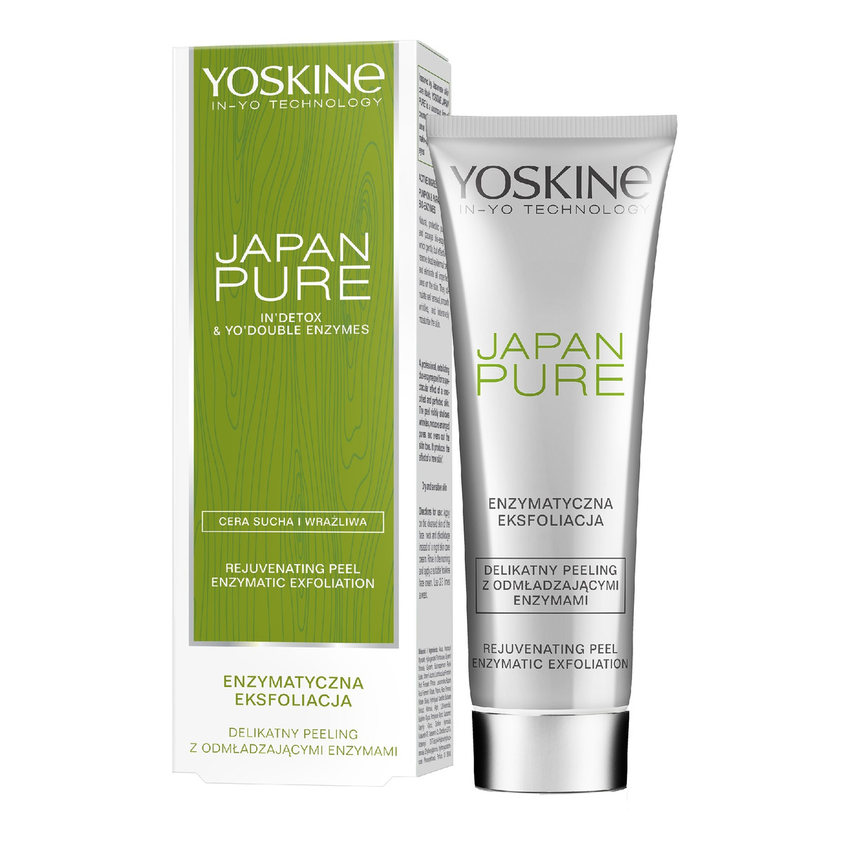Yoskine Japan Pure Peeling do twarzy Enzymatyczna Eksfoliacja do cery suchej i wrażliwej 75ml