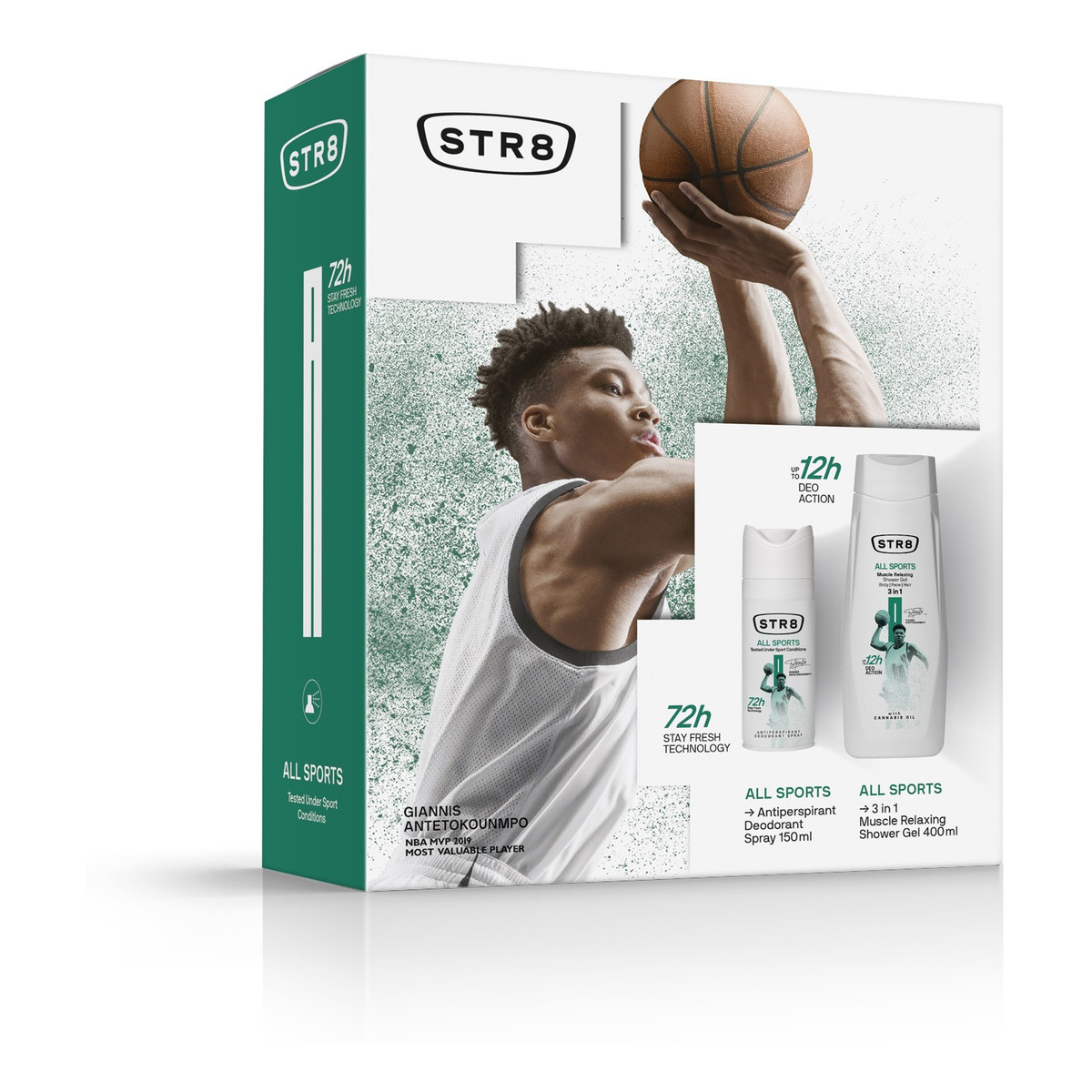 STR8 All Sports Zestaw prezentowy (dezodorant spray 150ml+żel pod prysznic 400ml)