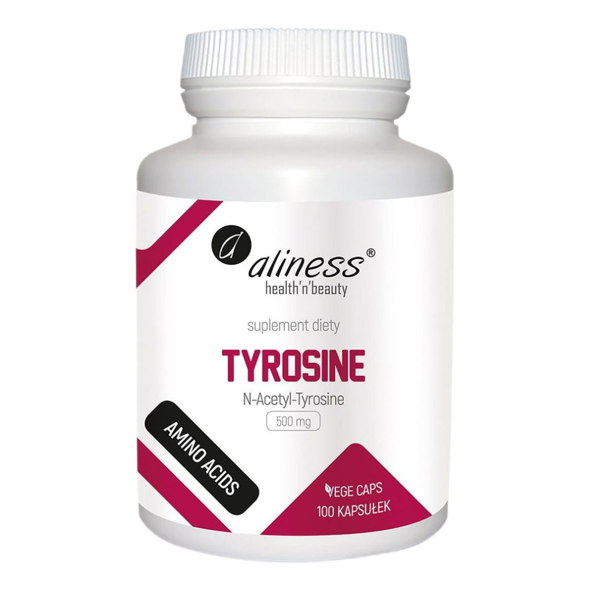 Aliness Tyrosine n-acetyl-tyrosine 500mg suplement diety 100 kapsułek