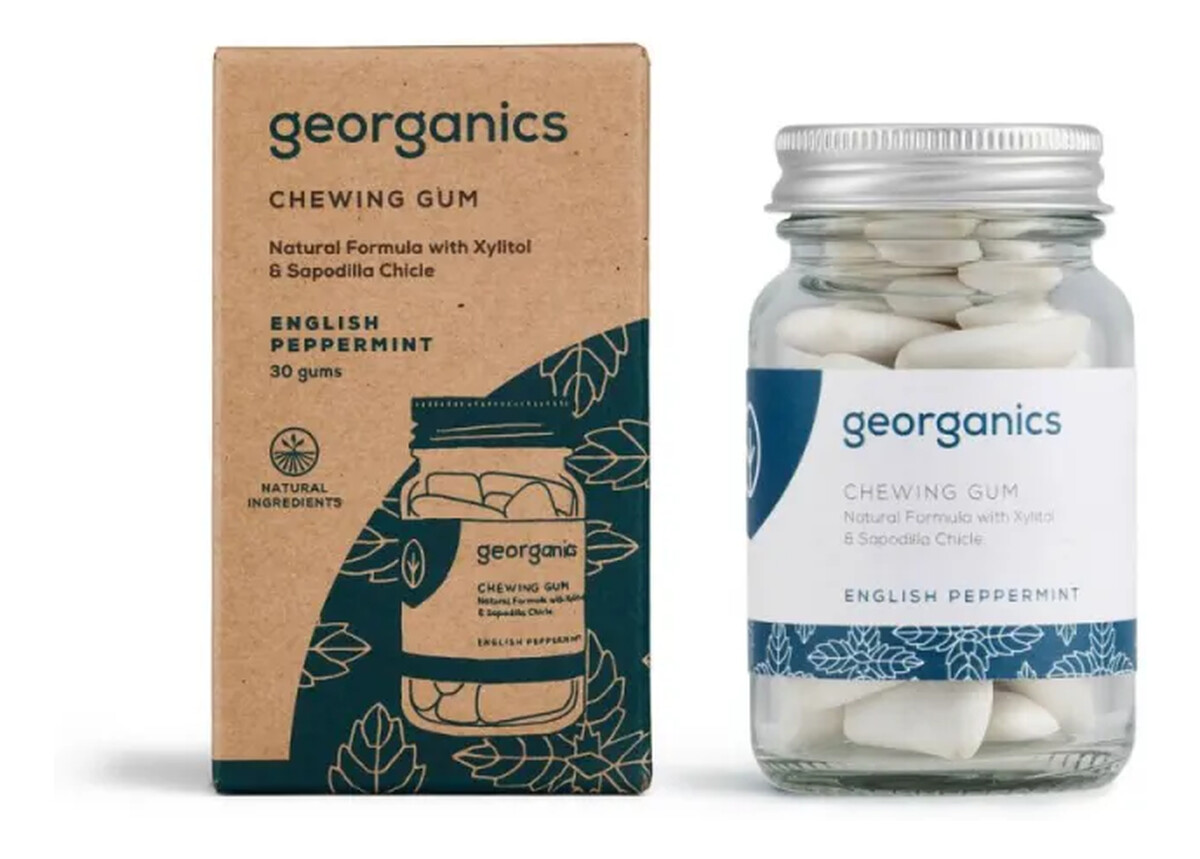 Naturalna guma do żucia w pojemniku Mięta pieprzowa