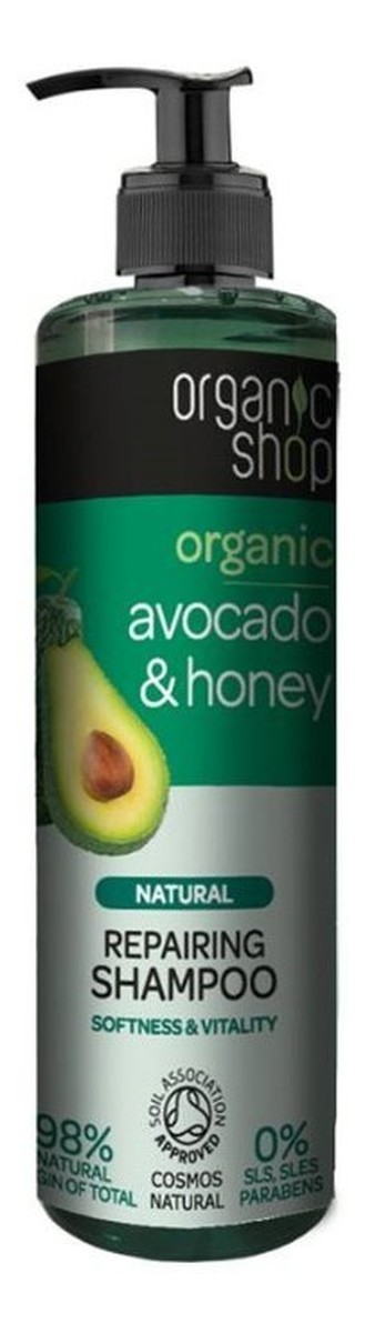 Szampon Regenerujący do włosów Organiczne Avocado & Honey