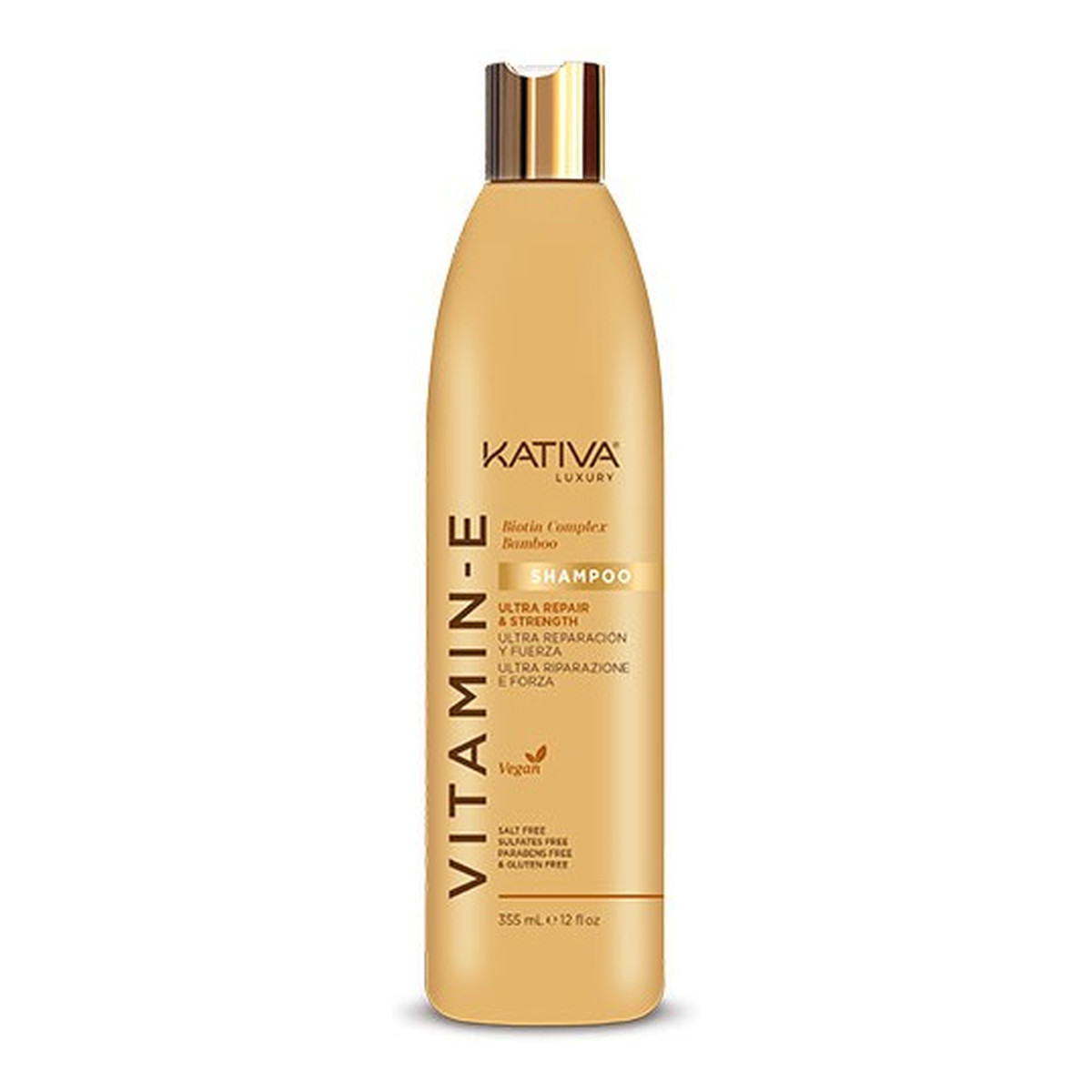 Kativa Vitamin-E Biotin Com & Bamboo Szampon naprawczy 355ml