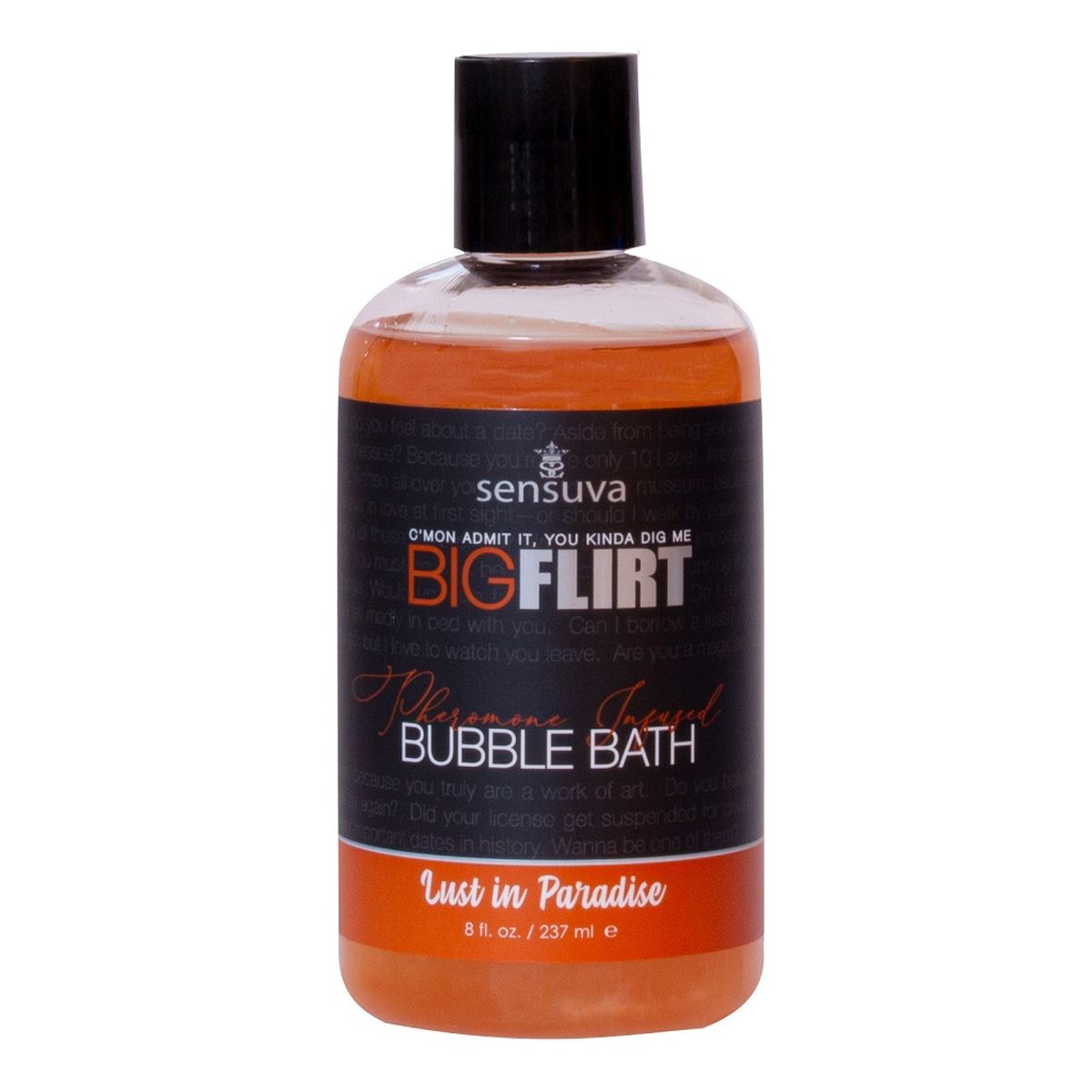 Sensuva Big flirt pheromone infused bubble bath płyn do kąpieli z feromonami lust in paradise 237ml