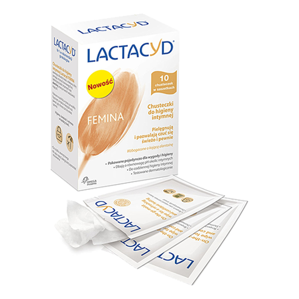 Lactacyd Femina Chusteczki Do Higieny Intymnej 10szt.