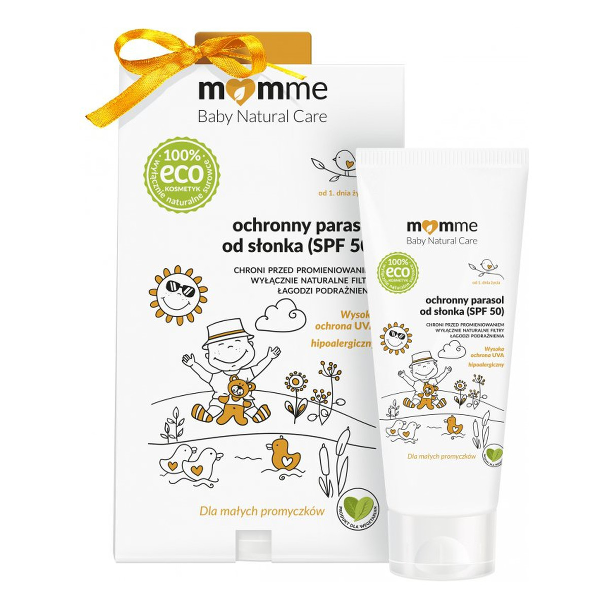 MomMe Baby Natural Care ochronny parasol od słonka dla dzieci SPF 50 50ml