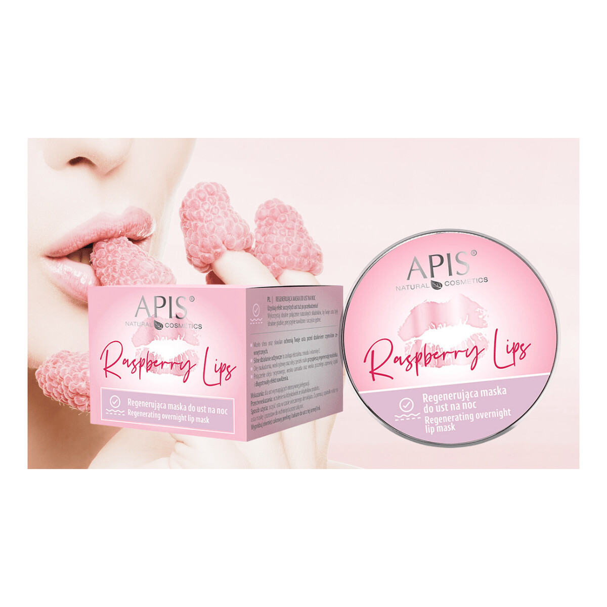 Apis Raspberry Lips Regenerująca maska do ust na noc 10ml