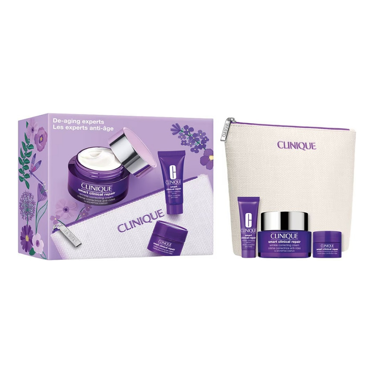 Clinique De-Aging Experts Smart Clinical Repair krem przeciwzmarszczkowy do twarzy 50ml + serum korygujące zmarszczki 10ml