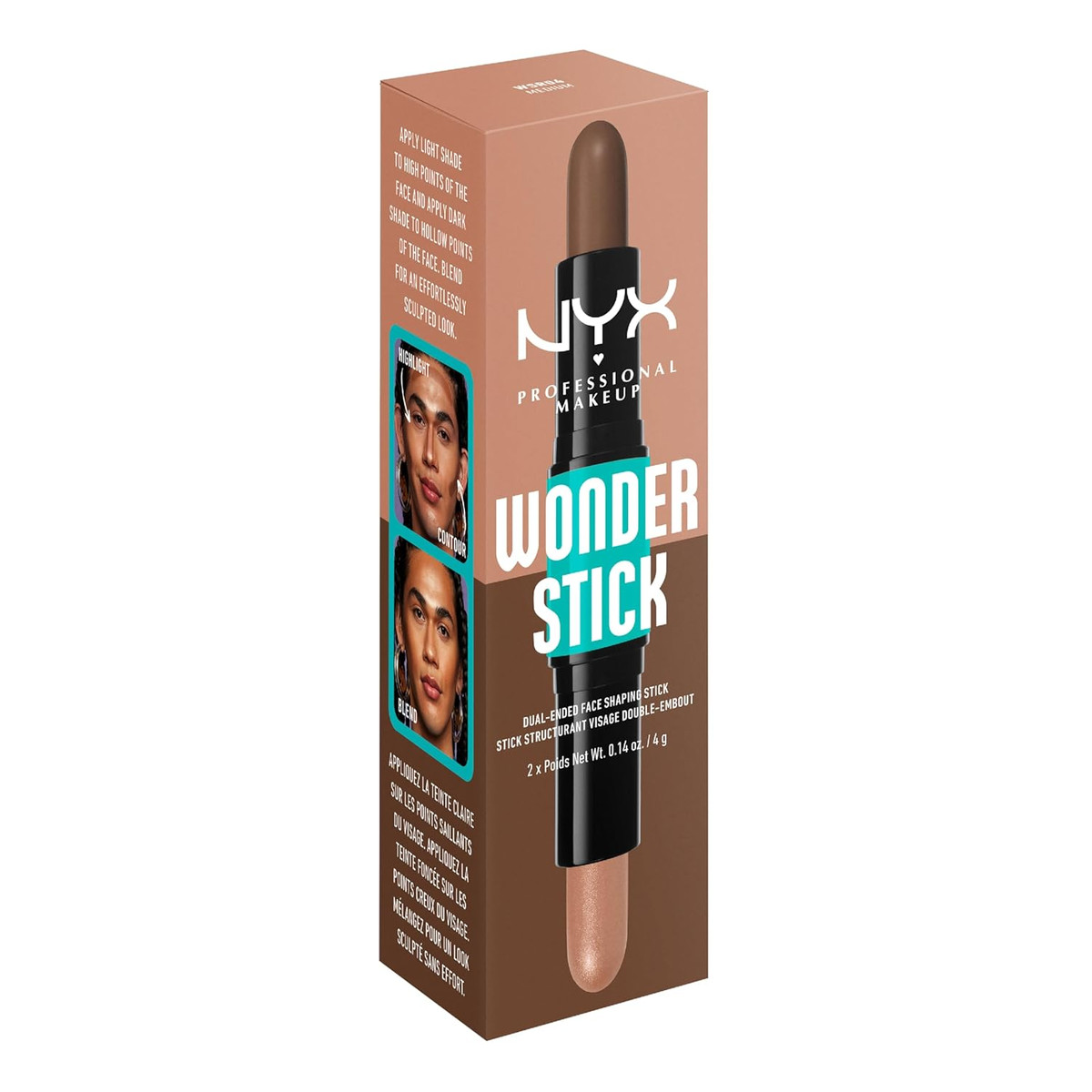 NYX Professional MakeUp Wonderstick Dual dwustronny sztyft do konturowania 4g